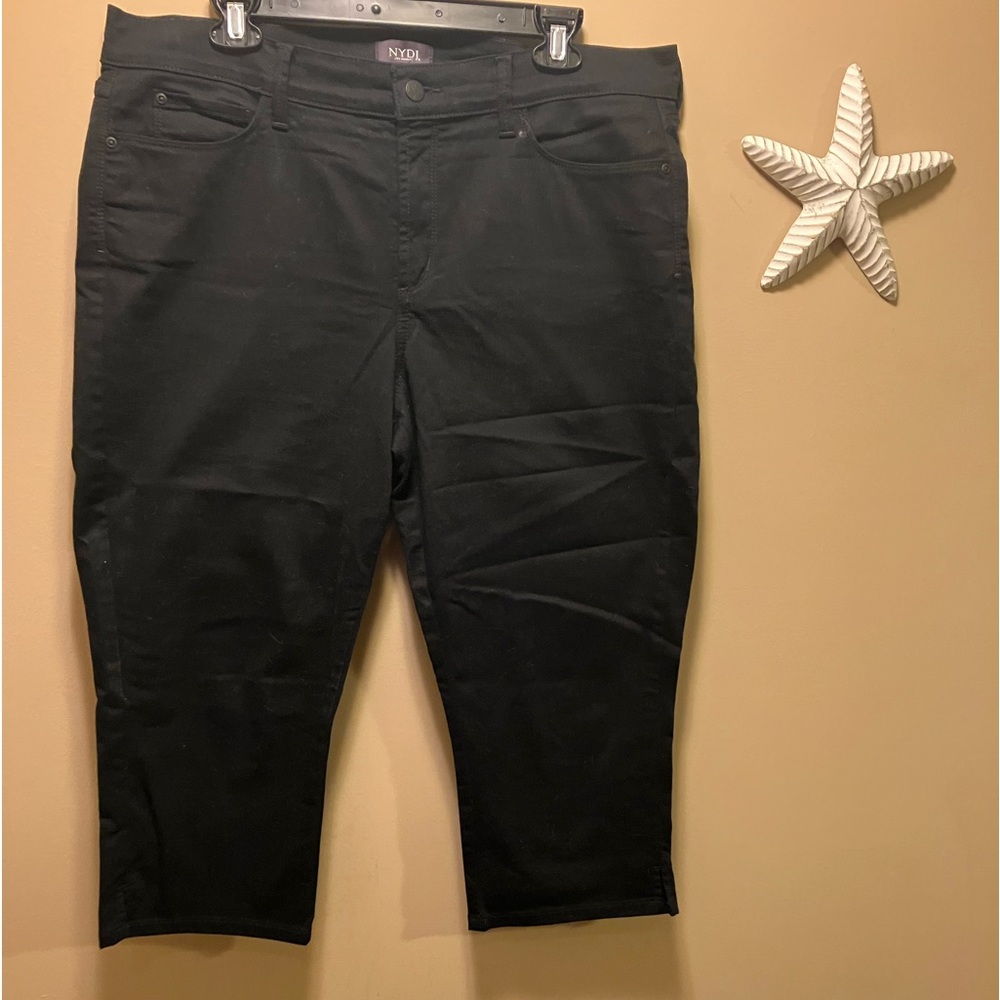 NYDJ Not Your Daughter’s Cropped Jeans Black 14 EUC